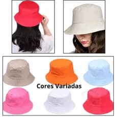 Chapéu Bucket Hat Feminino Masculino Balde Chorão Unissex Várias Cores liso Moda Praia