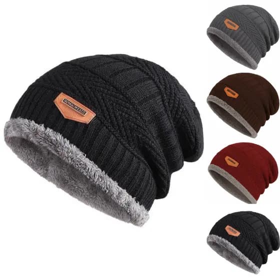 Touca Gorro Inverno Frio Masculino Feminino Forrada Lã Pelinho Estilosa Quente Unissex