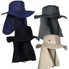 Chapéu Pescador Australiano Proteção Nuca Pescoço Boné Pesca Camping Trabalhador Protege Sol Chuva