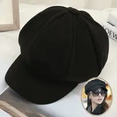 Boina Feminina Francesa Forrada Aveludada Boné Chapéu Gorro Lã Moda