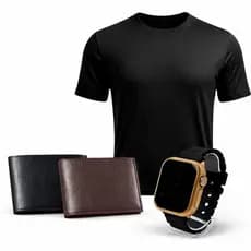 Kit Camisa Dry Fit Anti Suor Proteção Uv+ Relógio Premium + Carteira – Barato e Completo