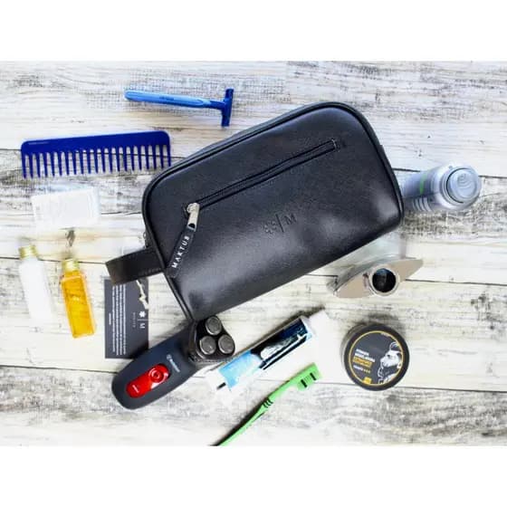 Necessaire  com Alça De Mão Maktub Masculina Premium Executiva Viagem comporta barbeador perfume