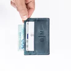 Carteira Masculina Slim Couro Maktub Cor Verde Cartão Cnh