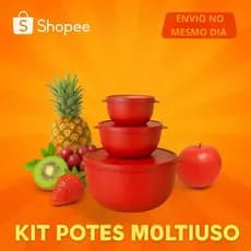 Kit Potes Plásticos 3 unidades BOWL