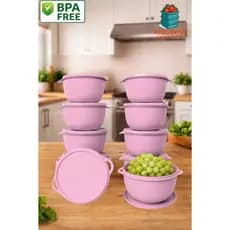 Kit 10 Potes Plastico Redondos Bowl Livre Cozinha Armazenar Guardar Alimentos Bpa