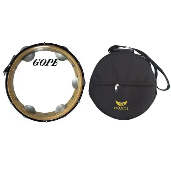 Kit Pandeiro Gope 12" Pele Cristal 635PEC + Bag Premium Evance