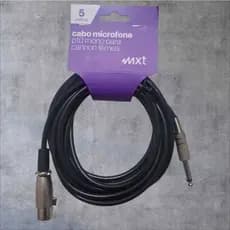 Cabo Microfone  XLR F / P10 Emborrachado Mxt 8164