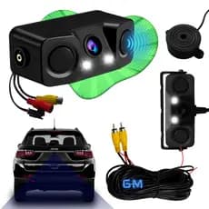 Camera De Re Com Sensor  de Estacionamento com LED