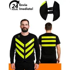 Colete refletivo para motoboy entrega com inmetro e bolsos m/g/gg - Vestsafe