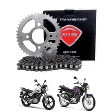 RELAÇÃO KIT YBR 03-09 FACTOR 125 09-16 original kit transmissão completo aço 1045 - ALLEN