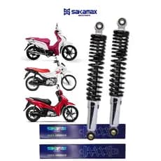 PAR AMORTECEDOR TRASEIRO BIZ/POP 100/110 TODAS / BIZ 125 06-24 / SKY 50/125/ SHINERAY JET REFORÇADO