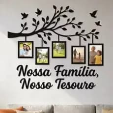 Quadro Porta Retrato MDF Decoração Sala Quarto Porta Retrato Parede Da Árvore Da Vida Família