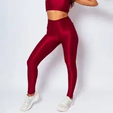 Calça Legging Feminina Micro Canelada Cós Alto Academia Costura Reforçada Poliamida Premium