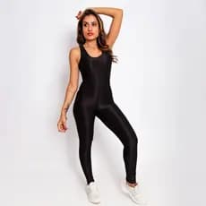Macacão Fitness Feminino Poliamida Canelado Ideal para Treinos Yoga Caminhada e Corrida na Academia