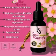 Óleo Natural Rosa De Mosqueta 100% PURO L&Beauty 30ml