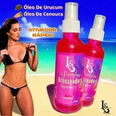 Parafina Líquida Bronzeadora Ativadora Marquinha De Fita Biquíni Verão 150ml - L&Beauty