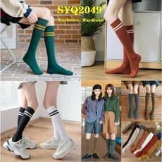 7818 Meias de cano alto estilo japonês Meias de pilha Meias na altura do joelho Meias femininas Estilo formal Meias de a