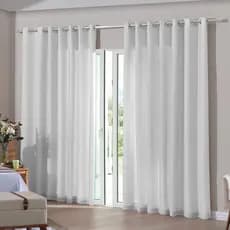 Cortina Duo Glam 420x280m Branco- Bella Janela