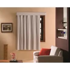 Cortina Blackout Corta Luz Plástico PVC p/ Trilho 1,00x1,60m Branco/Cinza