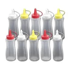Kit 10 Bisnaga Plástica para Molhos 200ml Cor