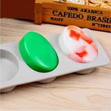 Forma Sabonete Artesanal / Molde Sabonete Silicone Oval