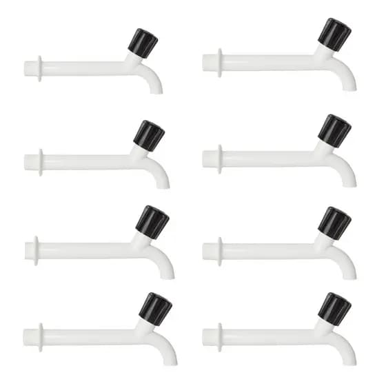 Torneiras Longa Pvc De 1/2 Para Pia Cozinha Tanque - 8 Unidades