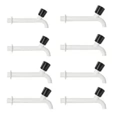 Torneiras Longa Pvc De 1/2 Para Pia Cozinha Tanque - 8 Unidades