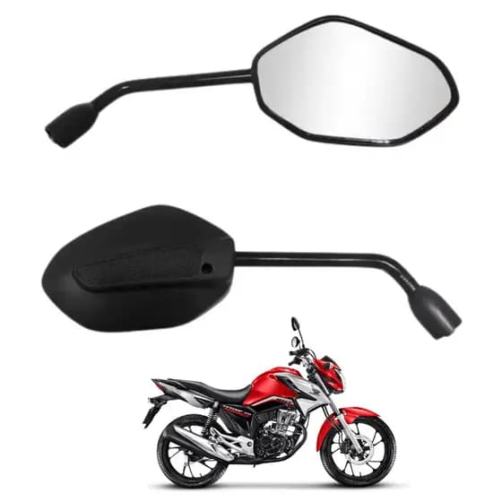 Par Retrovisor Modelo Honda Cg Titan Fan Cargo Start 125 150 160 De 2014 Ate 2021 - Rosca  Universal