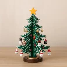 Enfeite Natal Decoração Arvore Natalina Mesa Em Madeira MDF