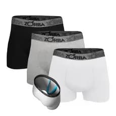 Kit 3 Cuecas Boxer Zorba Suporte Anatômico Algodão 667