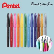 Brush Sign Pen Pentel – Caneta Pincel para Lettering e Ilustração