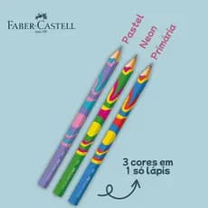 Lápis de Cor Jumbo Faber-Castell Fantasy Colours - Mina Multicolorida 3 em 1