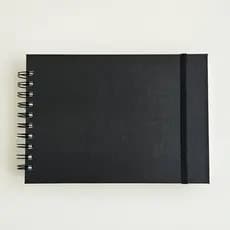 Caderno Sketchbook Desenho e Aquarela A5 21x15cm - 90g, 180g, 240g, 300g Preto