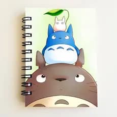 Sketchbook Caderno Totoro Desenho Aquarela A6 ou A5 Anime Ghibli kiki 90g ou 120g ou 240g Flexível