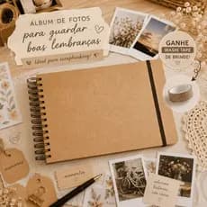 Sketchbook Álbum De Fotos Scrapbook A4 27x19cm 50 Folhas Kraft 180g