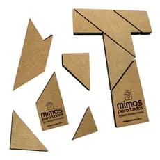 Desafio Monte o T Chinês Tangram Alfabeto - Mimos Para Todos