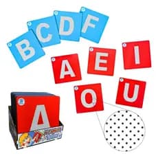 Alfabeto com Textura Brinquedo Educativo Alfabetização Madeira Sensorial - Simque - 4 anos