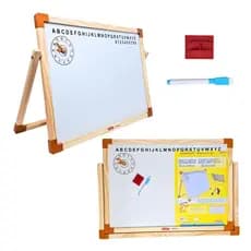 Quadro Branco Infantil com Suporte 70x50cm Brinquedo Educativo - Carimbras - 6 anos