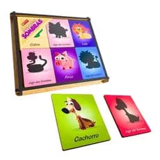 Jogo das Sombras Animais Memória Brinquedo Educativo - Maninho - 4 anos