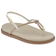 Sandalia Feminina Papete Birken Nó Rasteira Brilho Strass Calce Facil Confortável Moda Verão Casual