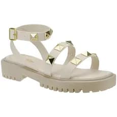 Sandalia Feminina Papete Slide Confortável  Plataforma Tratorada Pirâmide Pedraria Moda Tendencia