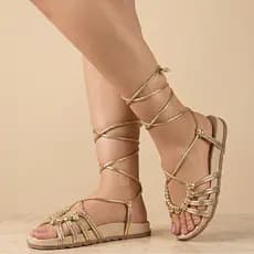 Sandalia Feminina Rasteira Birken Slide Plana Amarração Confortável Tendência Moda Casual Elegante