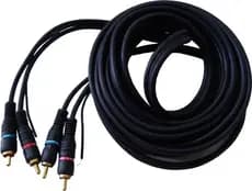 Cabo Rca 5 Metros Dupla Blindagem Conector Banhado Ouro