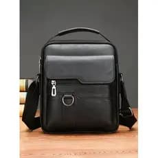 Bolsa Tiracolo Masculina De Couro Mão E Ombro Casual