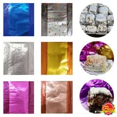 KIT 100 a 500 Folhas de Papel Alumínio para Bolo Gelado Trufas Bombom 20 x 22cm - Carber
