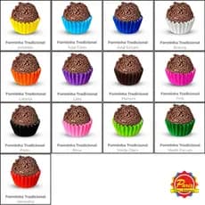 Forminhas de Papel Tradicional N°3 Para Brigadeiro Selecione a Cor 100un - Plac