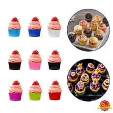 Forminhas de Papel Forneável para Mini Cupcake Mini Muffins Mini Bolo 45un - Plac