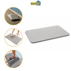 Tapete de Pedra Diatomita para Banheiro Antiderrapante Secagem Instantânea