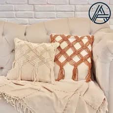 Capa de Almofada Veneza Boho Artesanal 45x45 Decorativa