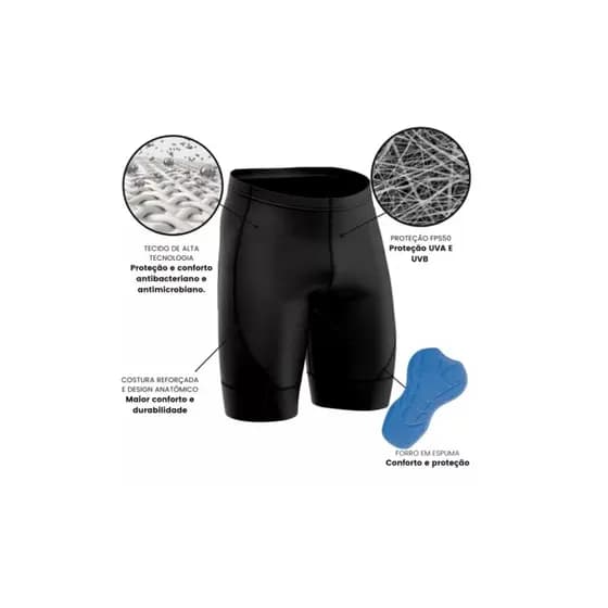 Bermuda Ciclismo Infantil Short Bike  Be Fast  Ciclista Kids Crianças Speed Mtb Unissex